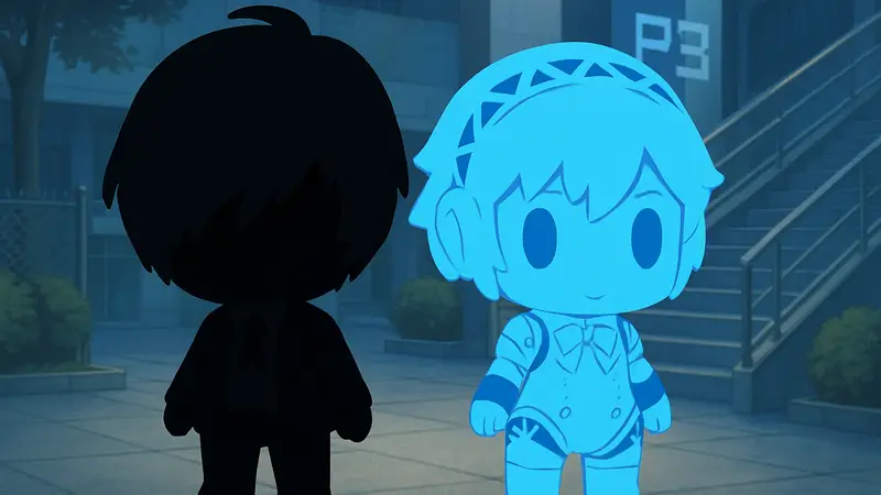 Чиби-фигурки по Persona 3 Reload: главный герой и Аигис. Коллекционные фигурки.