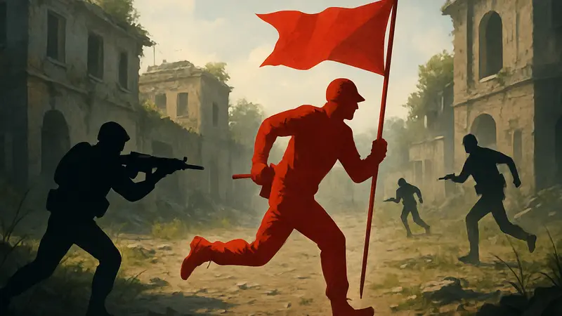 Игроки соревнуются за флаг в режиме Capture the Flag в шутере от первого лица