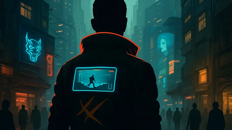 Косплей-куртка из Cyberpunk 2077 с гибким OLED-экраном на воротнике