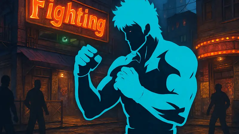 Кенширо из Fist of the North Star в стилистике Fatal Fury: City of the Wolves, готовящийся к бою в виде DLC.