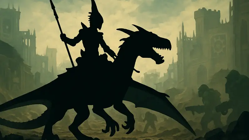 Миниатюра альдари-повелителя драконов из набора «Экзодиты» для Warhammer 40,000: Kill Team.