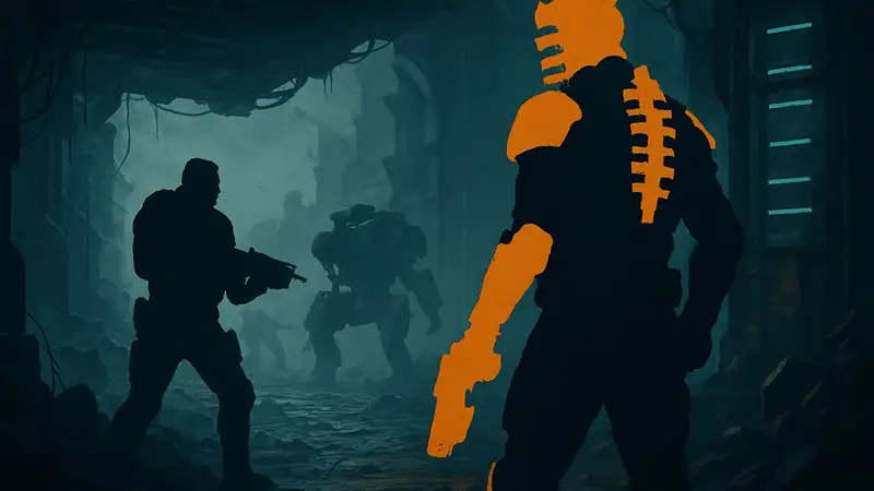 Обложка низкокачественной игры в Nintendo eShop, похожей на Dead Space и Gears of War
