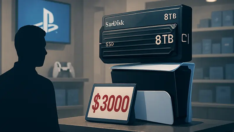 SSD SanDisk для PlayStation 5 на 8 ТБ с ценником почти в 3000 долларов
