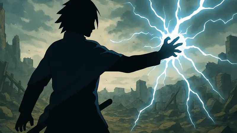 Саске Учиха использует мощное дзюцу в манге Boruto Two Blue Vortex