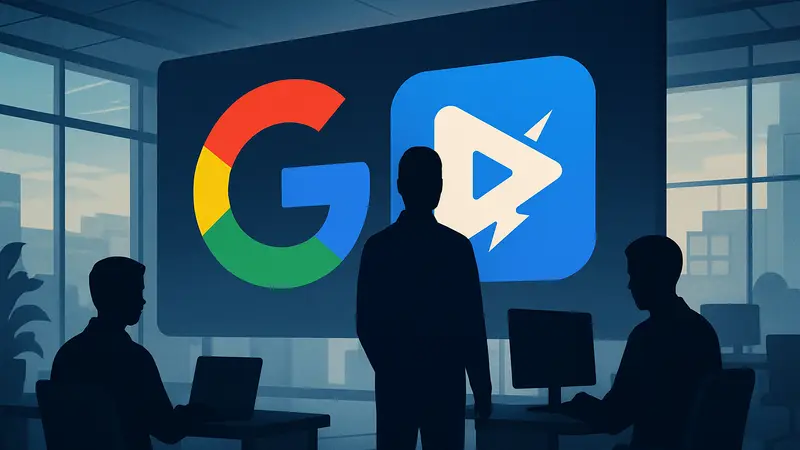 Логотип Google Gemini Omni Flash, символизирующий упрощение создания видеоконтента с помощью ИИ.