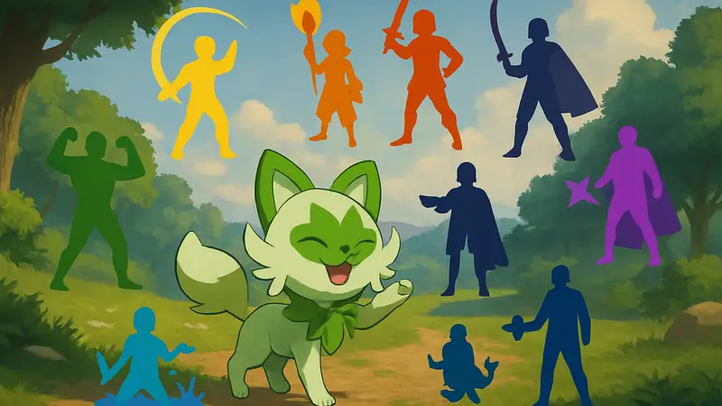 Изображение покемона, демонстрирующего различные специализации в игре Pokémon Pokopia.
