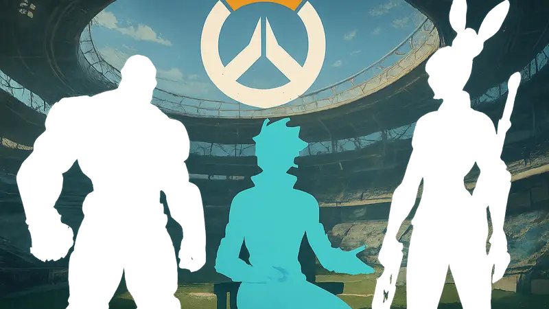 Логотип Overwatch, режим Stadium, кастомизация героев