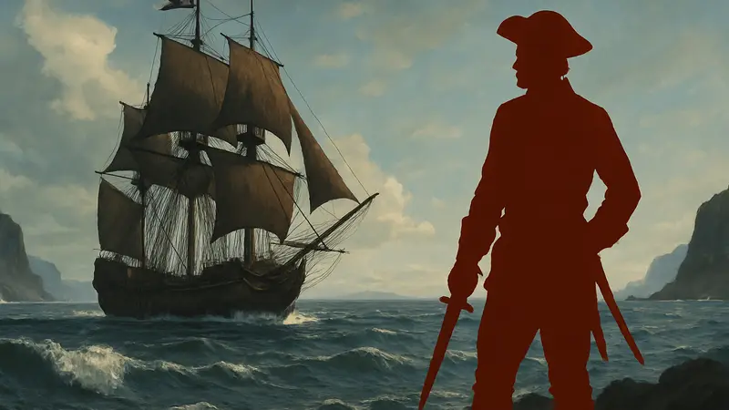 Скриншот или концепт-арт реалистичной морской системы из игры Ahoy с пиратским кораблём