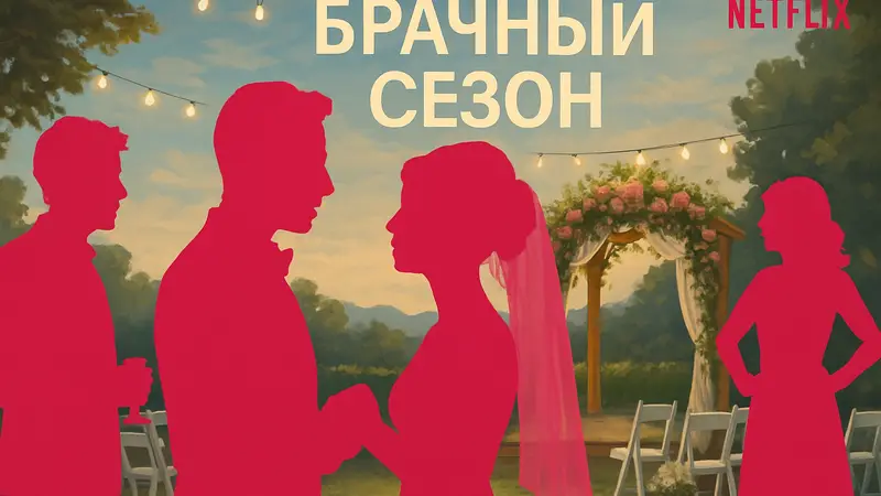 Обложка сериала "Брачный сезон" от Netflix с персонажами Ника Кролла.