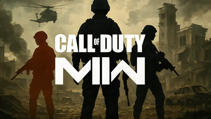 Логотип Call of Duty или изображение из Modern Warfare с намёками на будущую игру