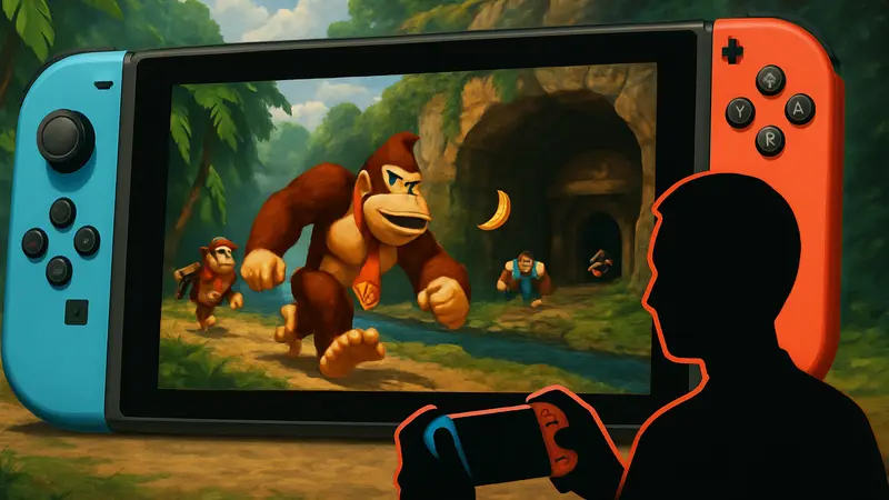 Игровой процесс Donkey Kong 64 на экране Nintendo Switch