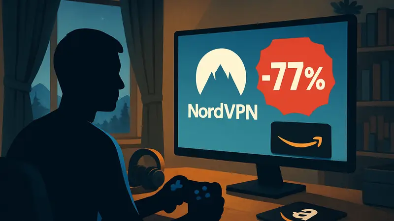 Выгодная скидка 77% на подписку NordVPN Plus с подарками для геймеров.