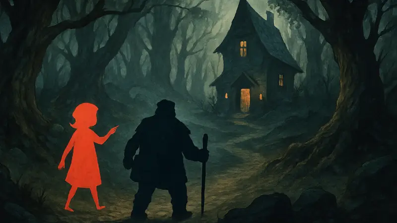 Иллюстрация настольной игры «Storyfold: Тёмный Лес» с главными героями Люмой и Бромом.