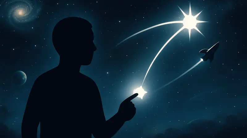 Игровой процесс Starfling: запуск звезды или корабля одним касанием в космосе