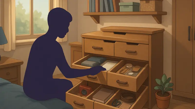 Скриншот из игры Momento, показывающий процесс организации предметов в ящиках, как в Unpacking.