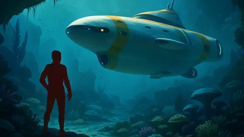 Изображение из Subnautica 2, показывающее подводный мир и главный корабль