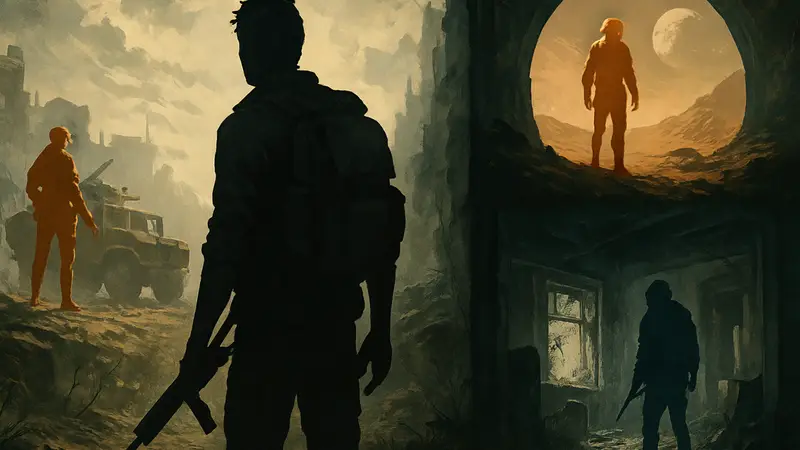 Изображение демонстрирует сцены выживания из популярных игр, где игрок — последний герой.