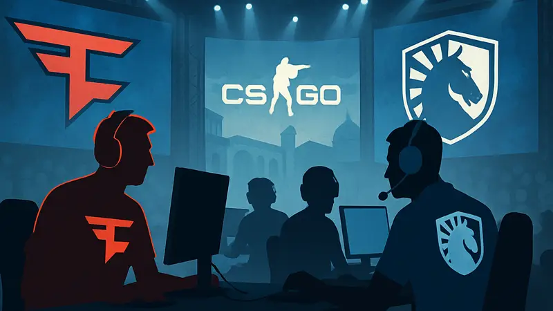 Игроки FaZe Clan и Team Liquid на киберспортивном турнире по CS2