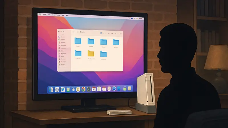 Операционная система macOS на экране старой игровой консоли Nintendo Wii, демонстрирующая необычный порт.