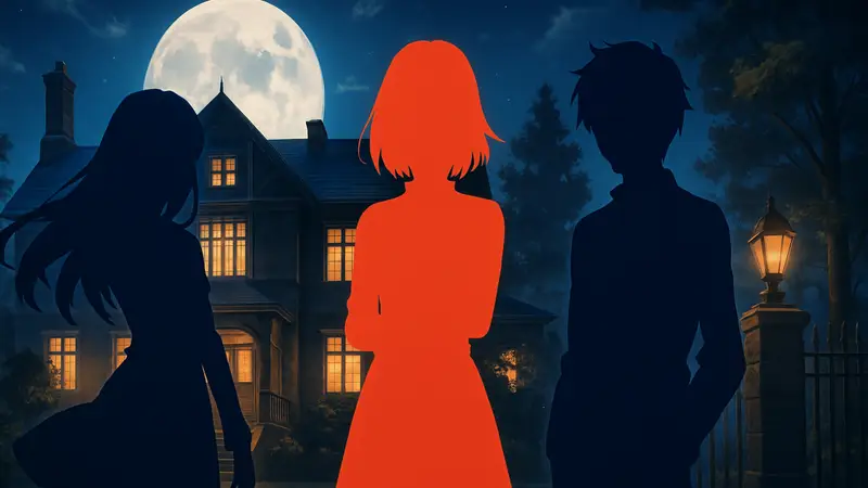 Постер аниме-фильма Mahoutsukai no Yoru с главными героями и логотипом ufotable.