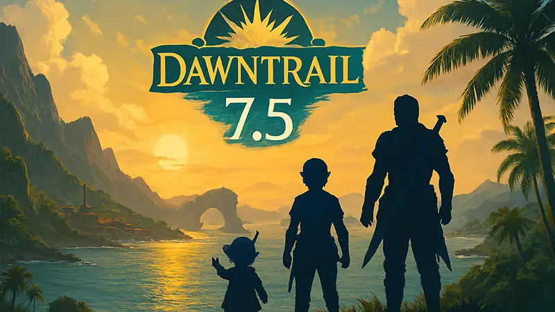 Логотип Final Fantasy XIV: Dawntrail, патч 7.5.