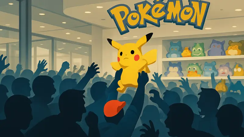 Хаос и давку в японском Pokémon Center из-за 30-летнего плюшевого Пикачу.