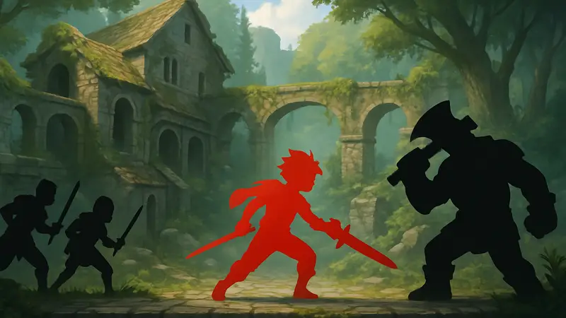 Скриншот из игры The Adventures of Elliot: The Millennium Tales, демонстрирующий 2D-HD графику и экшен