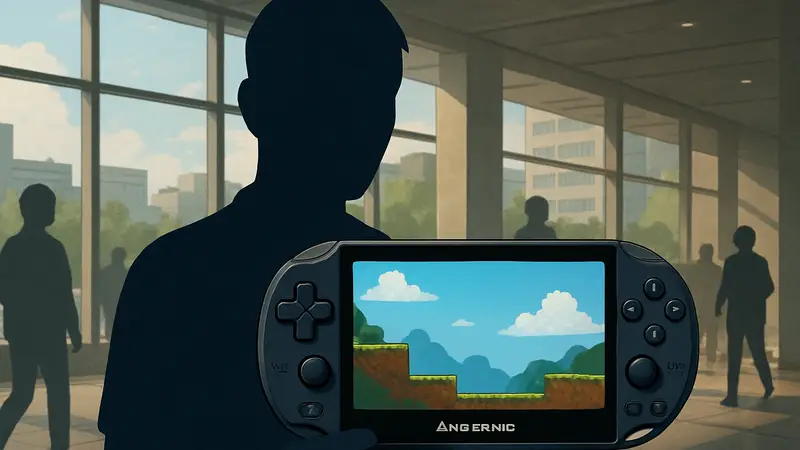 Портативная консоль Anbernic RG Vita, похожая на PlayStation Vita.