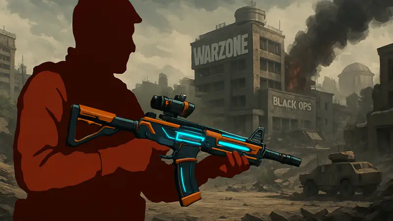 Игрок с экзотическим оружием в Call of Duty: Warzone Black Ops Royale.