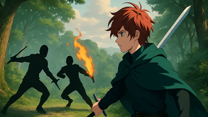 Кадр из аниме The Beginning After the End, главный герой или момент сражения