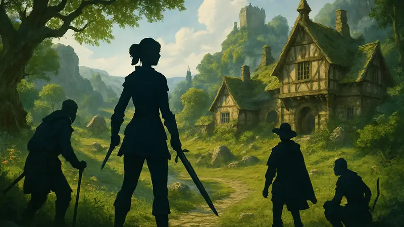 Игровой мир Fable с персонажами, демонстрирующий графику и атмосферу RPG.