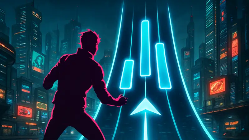 Трейлер мобильной ритм-игры Cyberpunk 2077: Chrome Rush с футуристическим дизайном Найт-Сити.