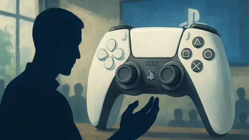 Концепт-арт контроллера PlayStation с деформируемыми кнопками