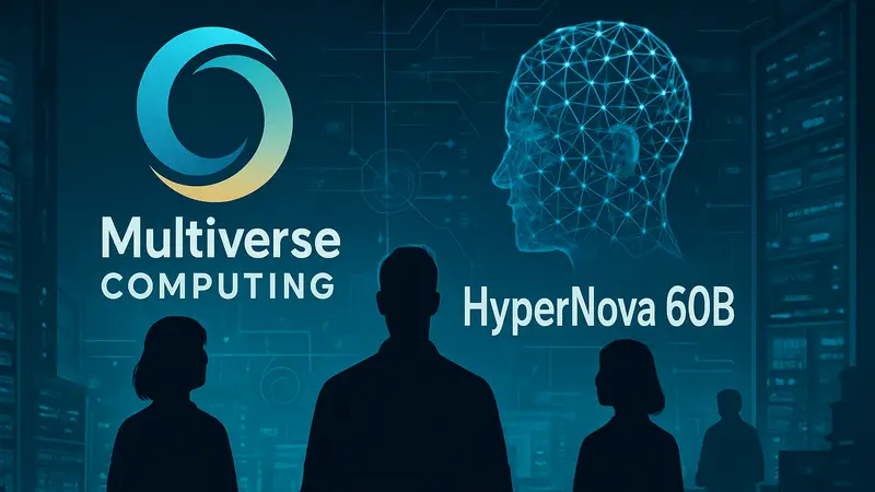 Логотип Multiverse Computing и название их бесплатной ИИ-модели HyperNova 60B, доступной на Hugging Face.