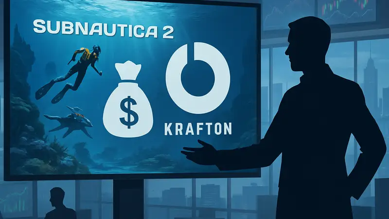 Subnautica 2, логотип Krafton, финансовые новости игровой индустрии.