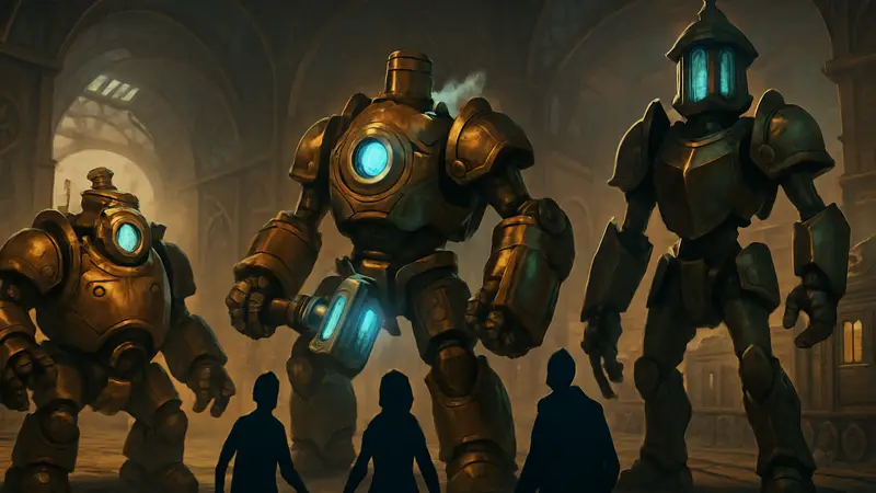 Скриншот Monster Train 2 с новыми стимпанк-роботами из DLC Destiny of the Railforged.