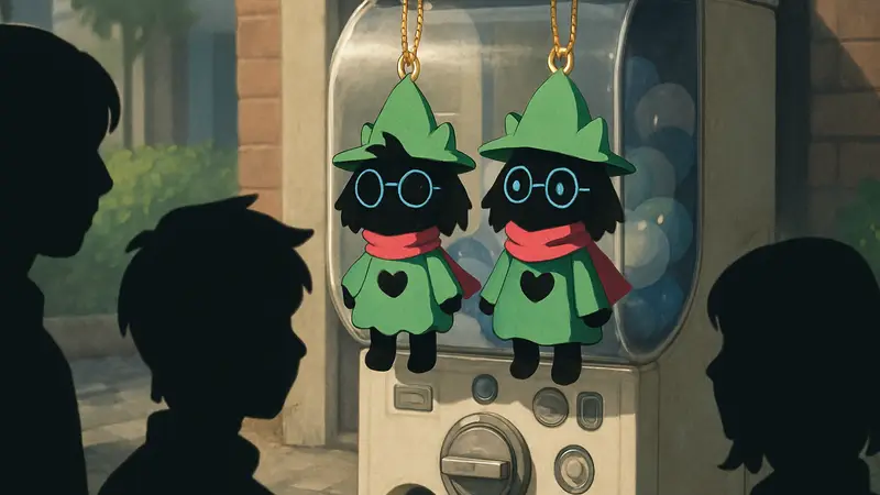 Брелки-маскоты Deltarune Tsumande Tsunagete, включая двух Ральзеев из капсульного автомата