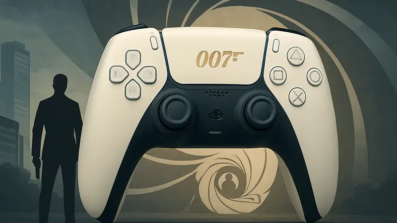 Контроллер DualSense 007 First Light для PlayStation 5 с символикой Джеймса Бонда.