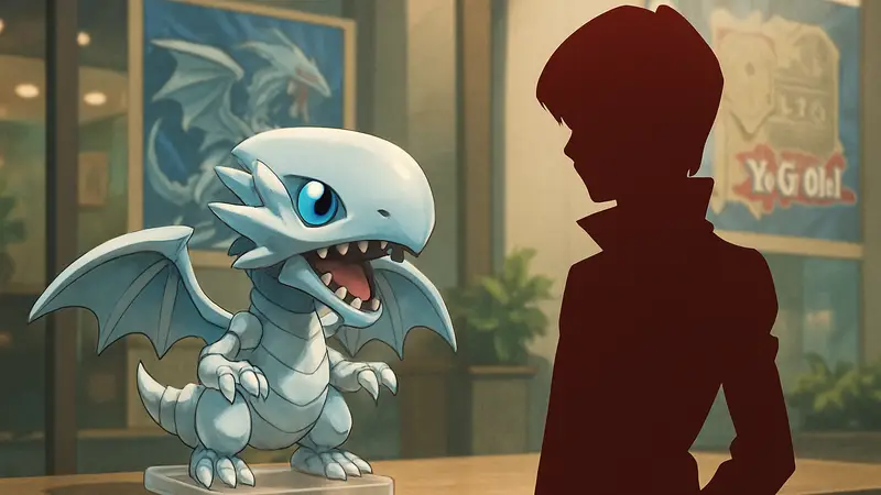 Фигурка Nendoroid Белый Дракон с голубыми глазами из Yu-Gi-Oh рядом с фигуркой Сэто Кайбы