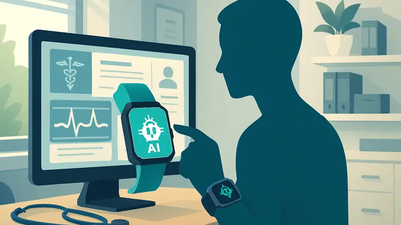 ИИ-помощник Fitbit на экране смарт-часов просматривает медицинские данные