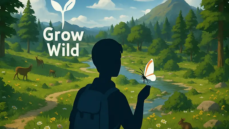 Скриншот игры Grow Wild, показывающий восстановление экосистемы и сбор существ.