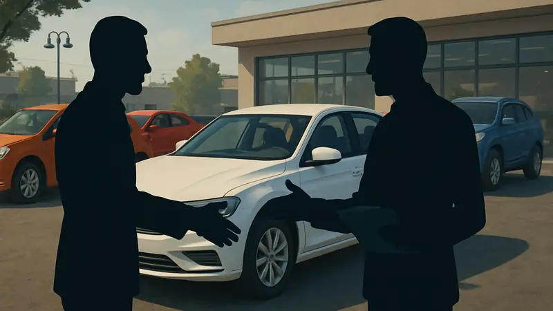 Скриншот из Car Dealer Simulator, показывающий процесс продажи машин