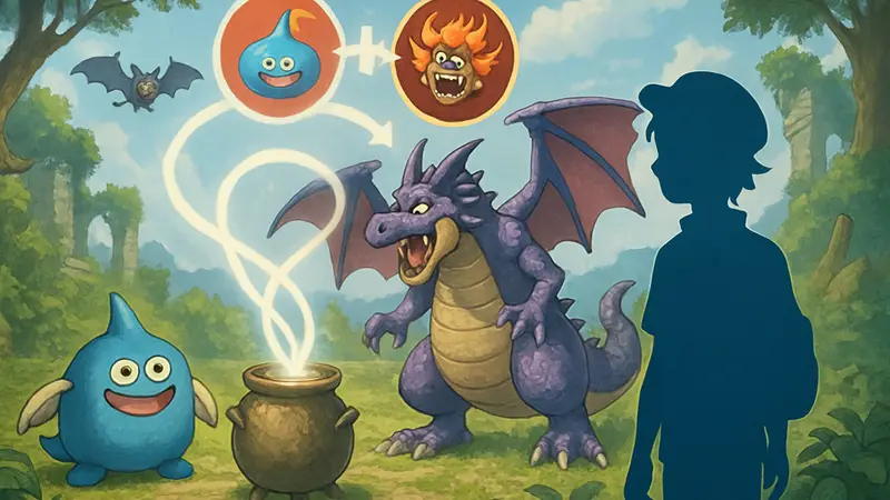 Монстры и персонажи игры Dragon Quest Monsters: The Withered World, система синтеза существ