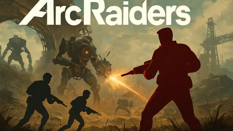 Логотип игры Arc Raiders на фоне динамичной игровой сцены, символизирующей борьбу с читерами.