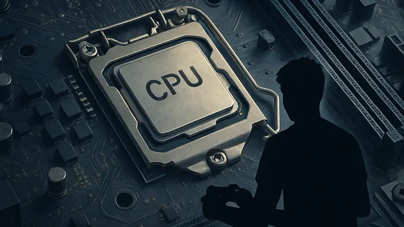 Изображение процессора на материнской плате, символизирующее дефицит CPU на рынке игровых ПК.
