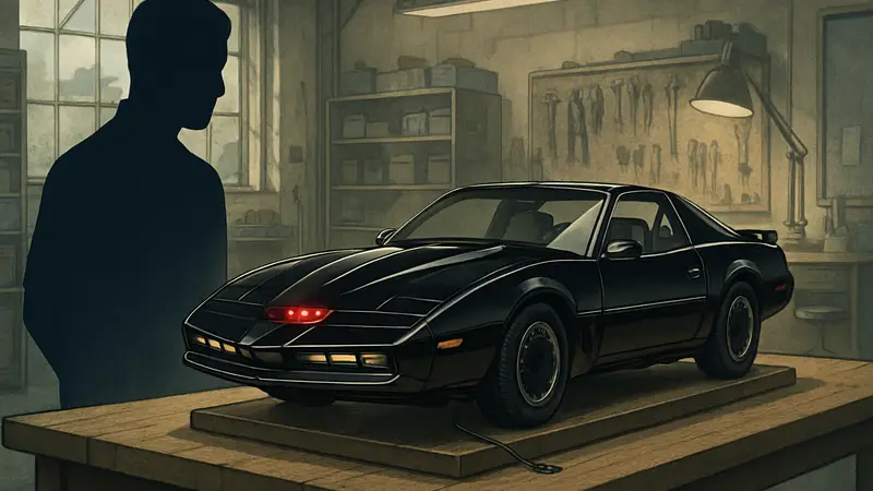 Детализированная коллекционная модель автомобиля КИТТ из сериала «Рыцарь дорог» от JazzInc Dioramas.