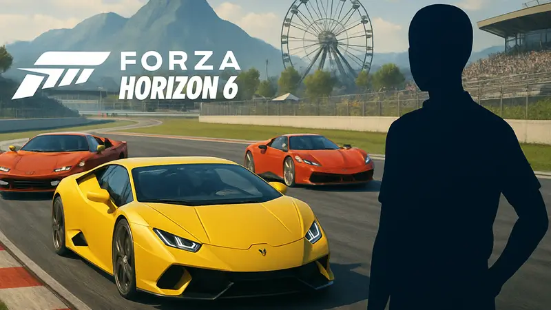 Экзотические итальянские автомобили в игре Forza Horizon 6 на гоночной трассе.