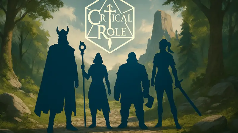 Логотип Critical Role и изображение героев четвёртой кампании.