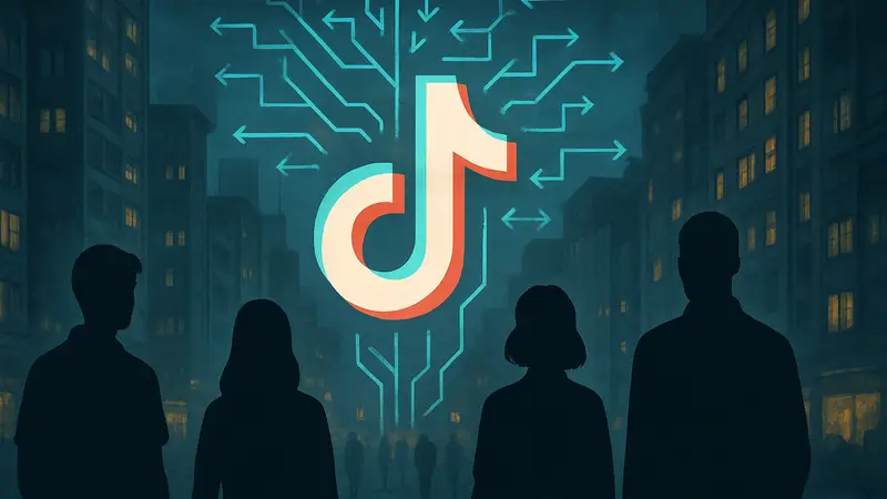 Логотип TikTok, символизирующий алгоритмическое влияние на формирование культуры