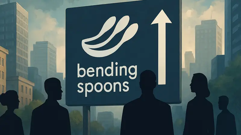 Логотип компании Bending Spoons, символизирующий выход на IPO.